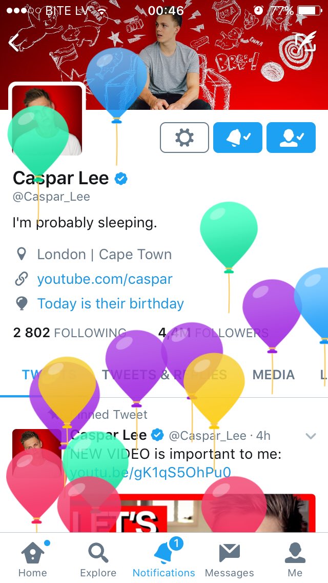  HAPPY BIRTHDAY CASPAR!!!! IT\S YOUR BIRTHDAY NOW IN LATVIA!!!!!                         