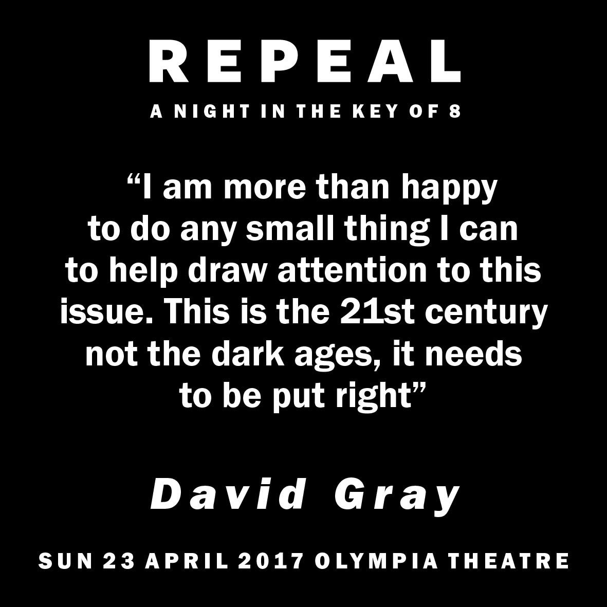 repealproject's tweet image. Time to welcome the one and only Mr @DavidGray to the stage. ❤️#repealthe8th