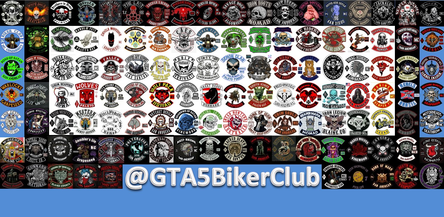 Gta 5 Biker Club Patchwall The Mc Community On Gta 5 Continues To Grow T Co Urdzcjrskx Twitter