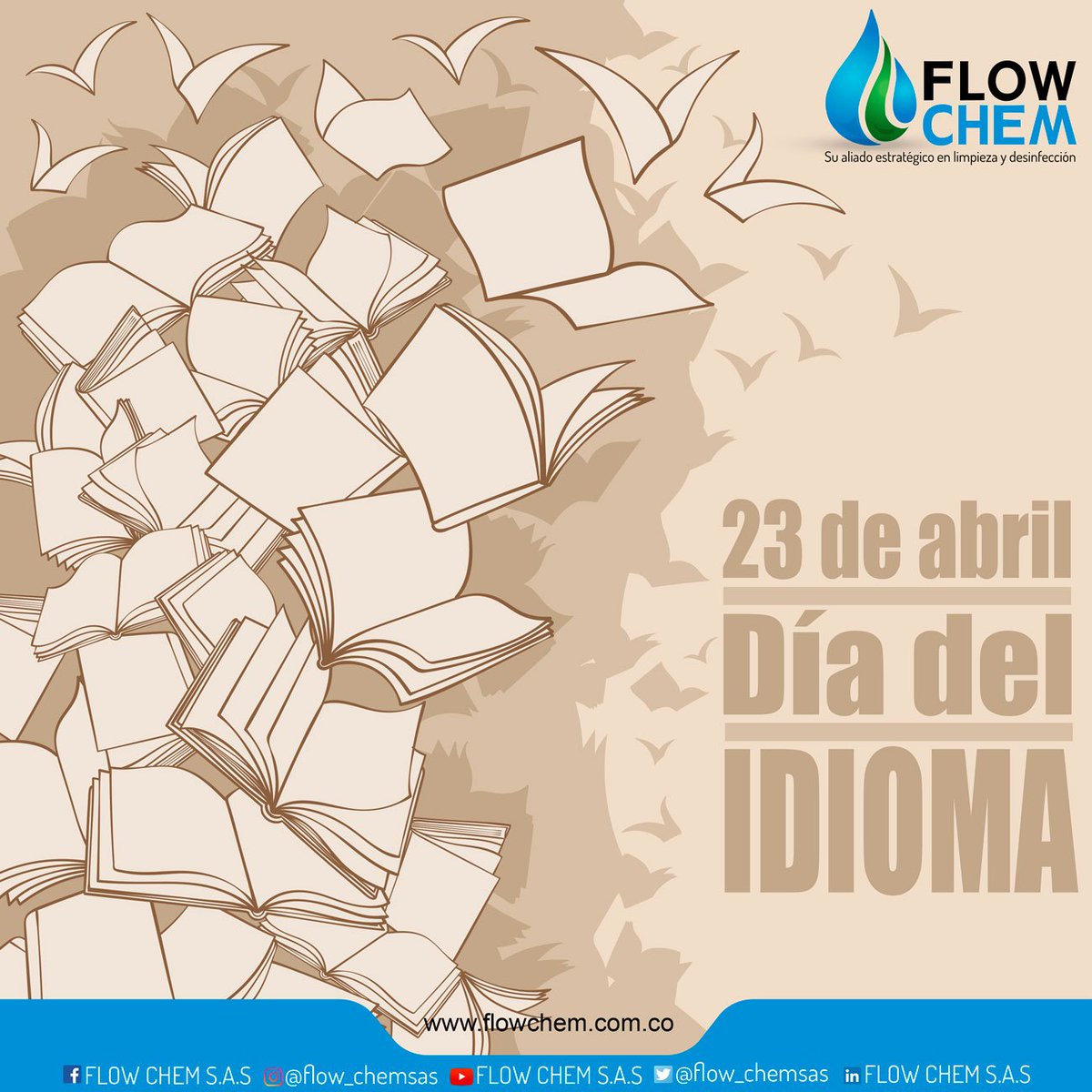 FLOW_CHEMSAS's tweet photo. 23 de abril - Día del Idioma #diadelidioma #flowchemsas https://t.co/HIW4zVryH9