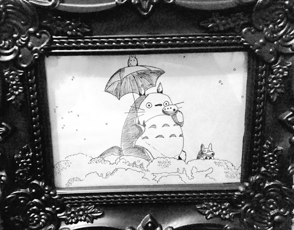 missingpiececr's tweet image. One of my fanart Totoro drawings for next weekends Geek Out Show. #nervous #excited #geekoutshow