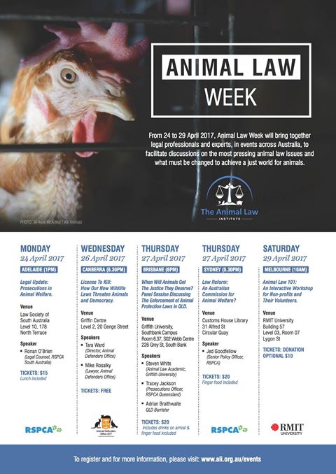 Thursday in SYDNEY - @JedGoodfellow on an Australian Commission for Animal Welfare - tickets here: goo.gl/jSO58Z  #animallawweek