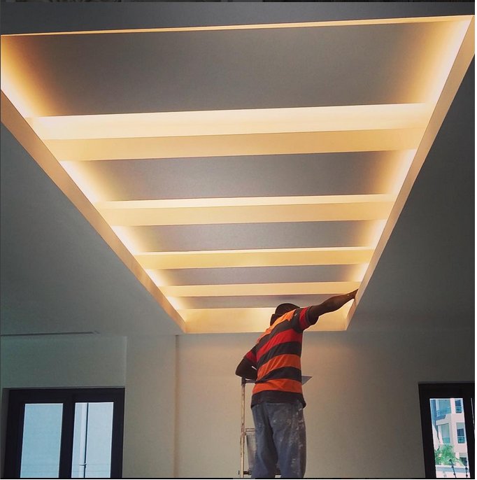 InterfaceLtdGh's tweet image. Impressive and superior ceiling design Made with British gypsum board excellent finishing. #interfacelimited Call Tel: 0274-999-999