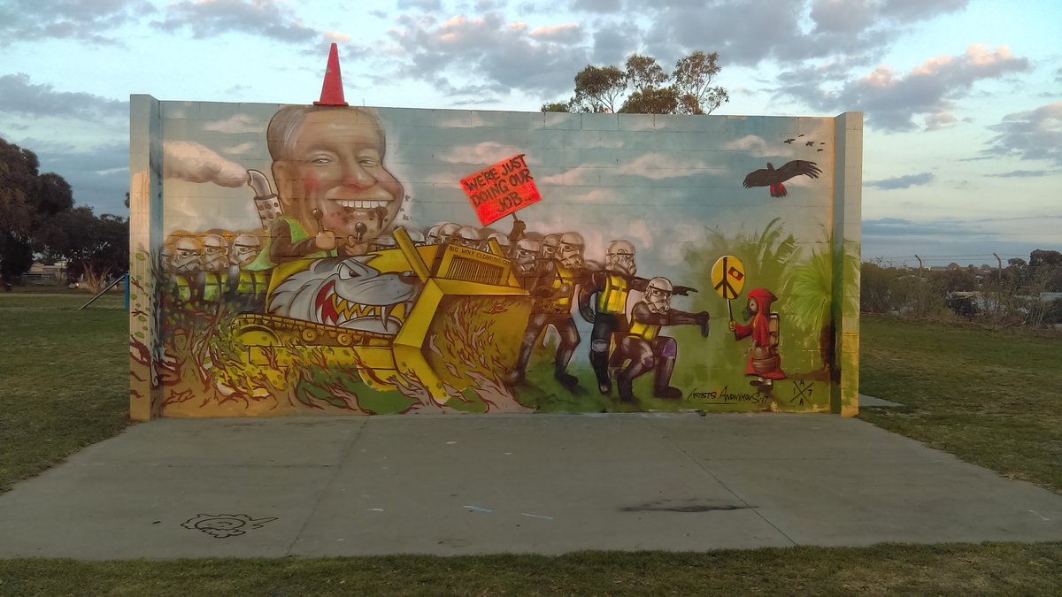 freightteerane's tweet image. Anti collin Barnett mural that got buffed the next day after I took this photo
#prolabor #art #streetart #urbanart #perth #mural #graffiti
