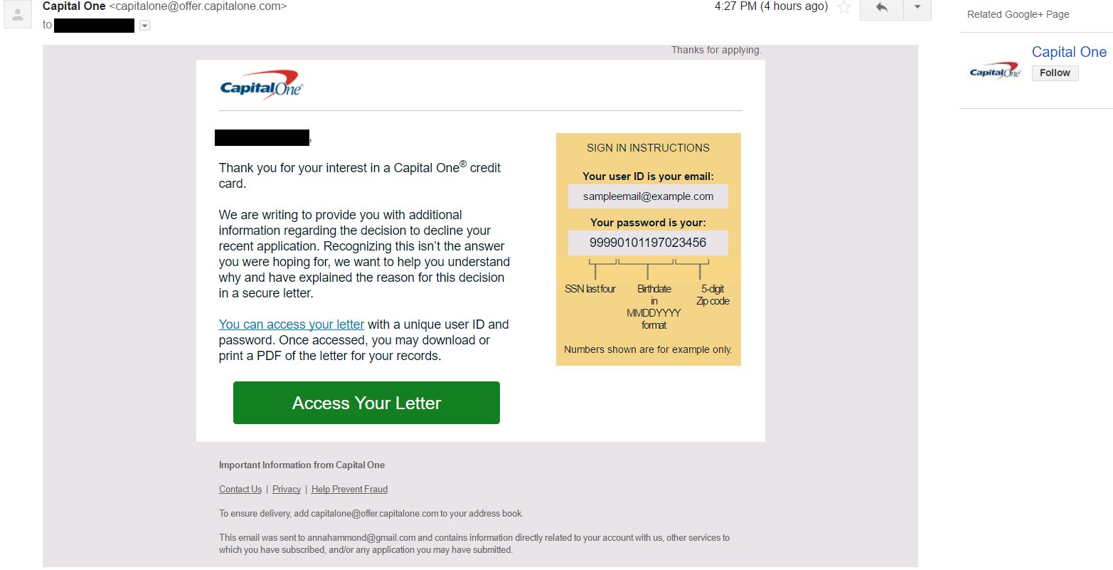 Anna Hammond on Twitter "AskCapitalOne Got an email from "Capital One