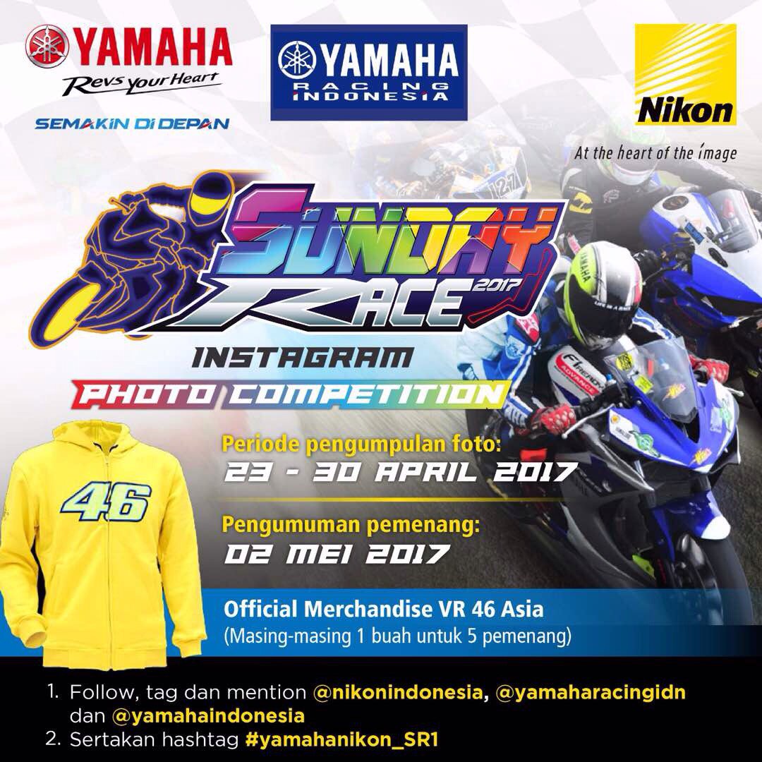 Lomba ini juga diperuntukan bagi siapapun yang mengunjungi event Sunday Race. #yamahanikon_SR1