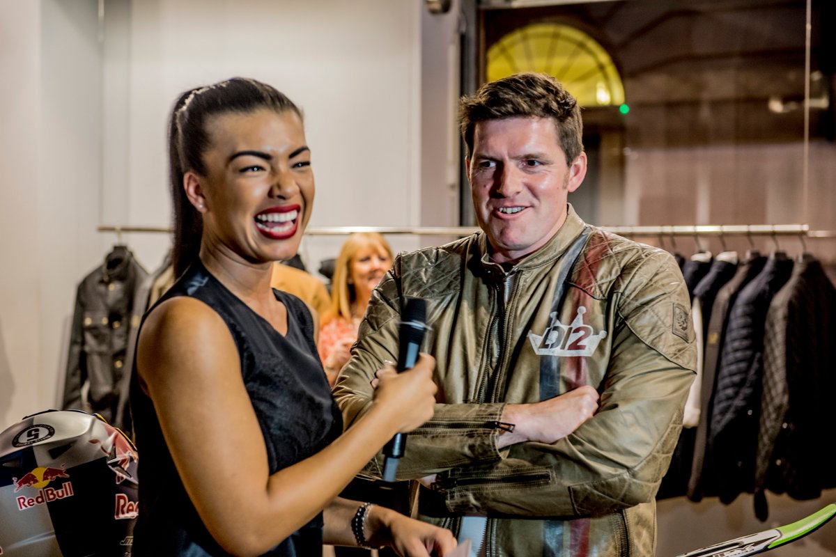 KatieFitzTweets's tweet image. Watch: Trial champion @dougielampkin was a special guest at @Belstaff Manchester with @PinkTigerEvents facebook.com/CelebrityManch…
