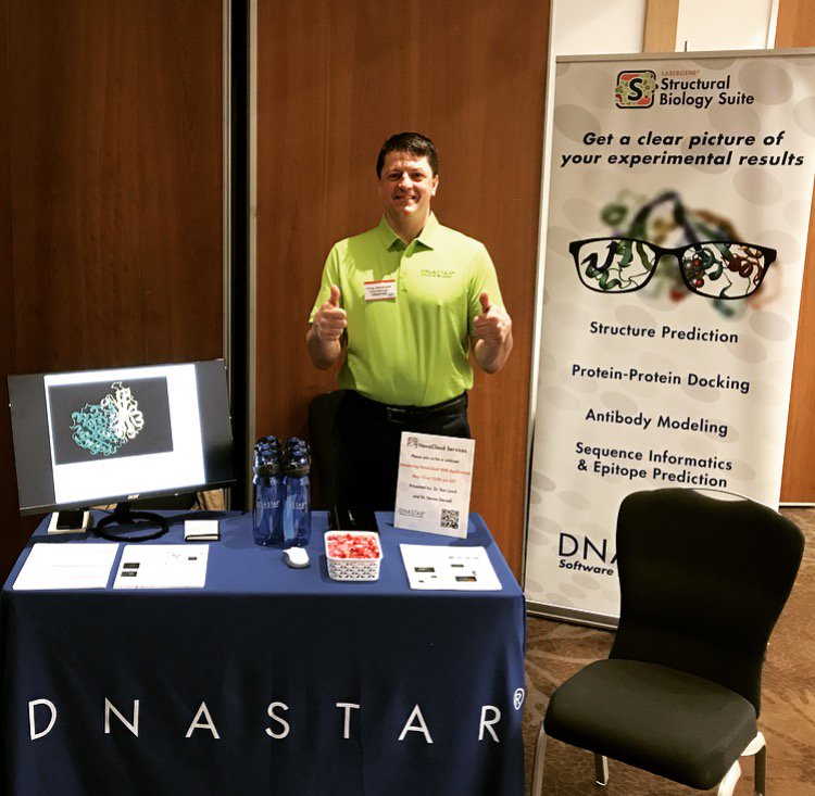 DNASTARInc's tweet image. Great start this morning at #Proteins2017 in London. Make sure to stop by the DNASTAR booth to learn more about our #StructuralBio apps!