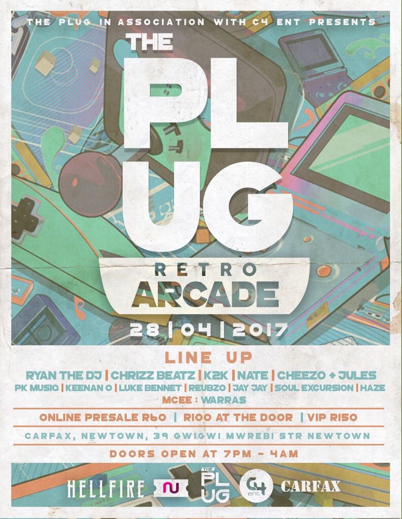 ThePlugEvent's tweet image. theplug.nutickets.co.za/4693

#ThePlugZa
#C4Ent
#ThePlugRetroArcade
#ImoPKBirthdayCelebration