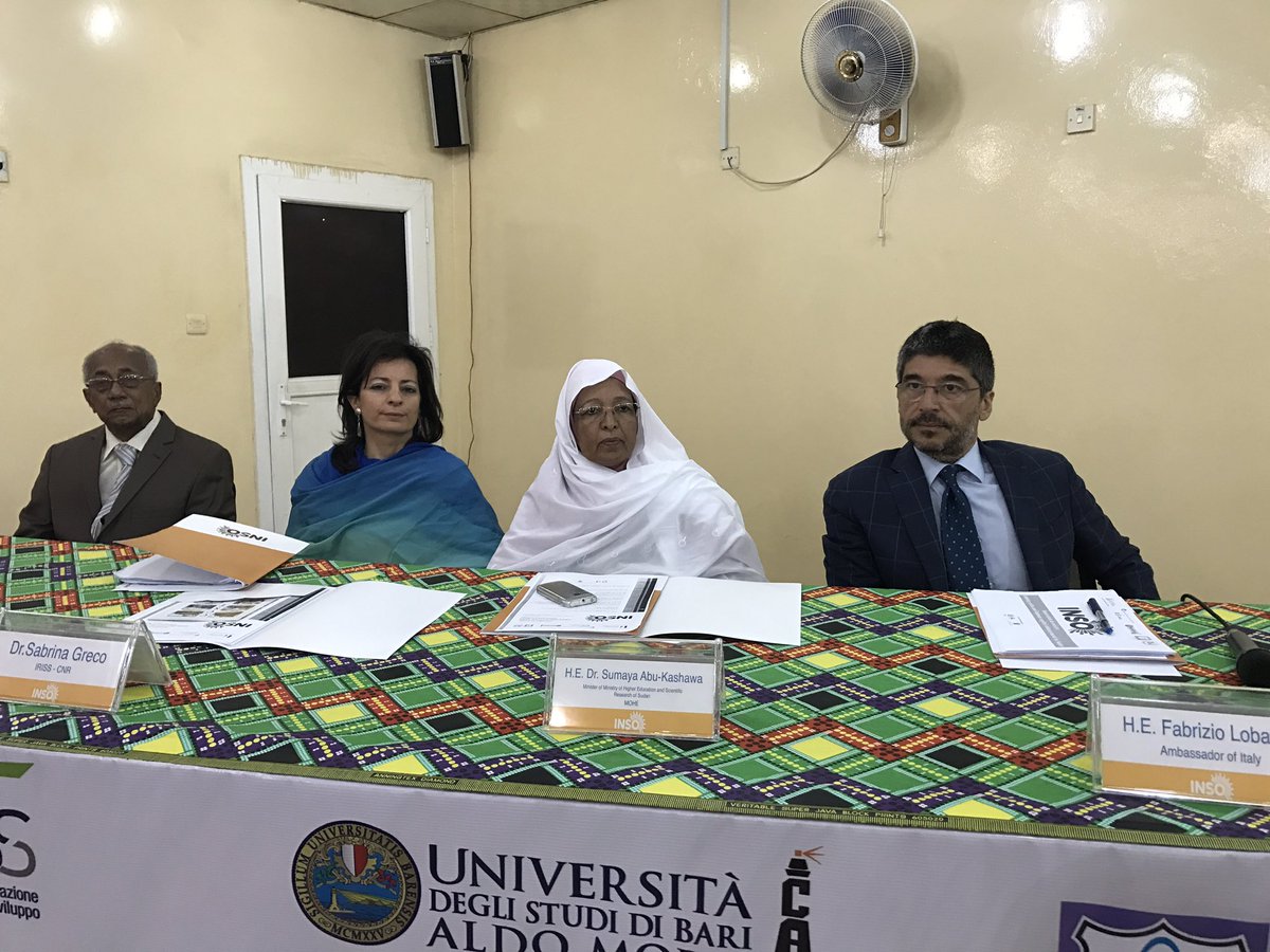ItalyInSudan's tweet photo. #INSO #Innovation Paths and Human Capital #Sudan project starts! #MinInterno #CNR #IRISS #UniBariAldoMoro #ComboniCollege #CCST #embITA https://t.co/uWFe9QhCik