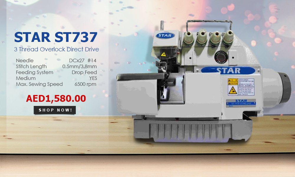 MySewingMall's tweet image. #StarMachineST737 #3ThreadOverlock Direct Drive (complete set)
➜ goo.gl/C5o6QD
#installation extra150AED
#MySewingMall #Dubai #UAE