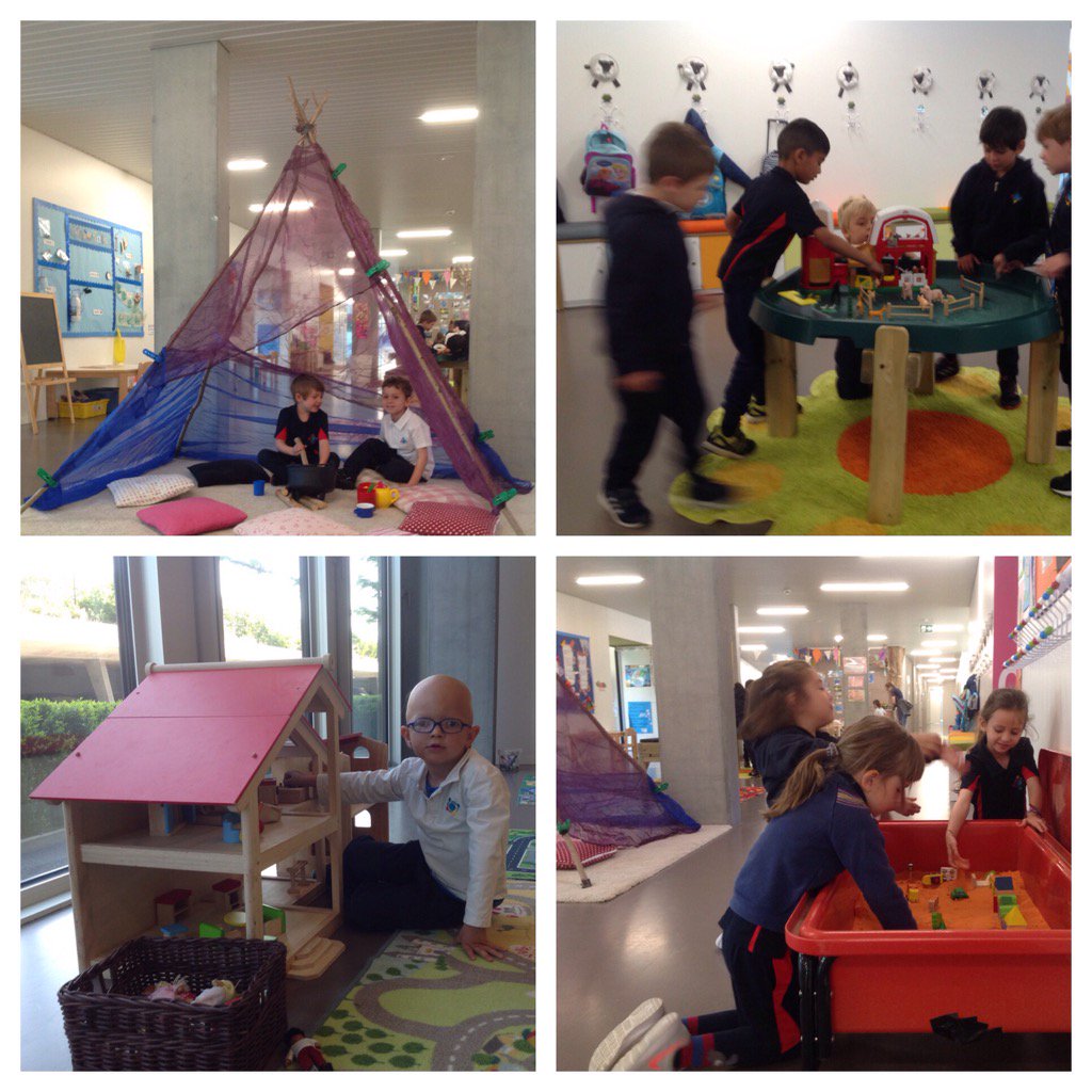 Welcome back KG 1! The kids are having fun exploring the new outdoor learning area!
