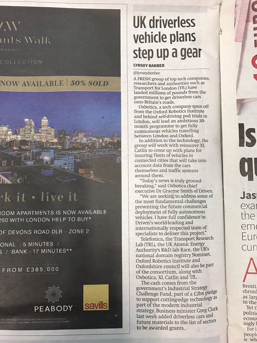 t_kumar12's tweet image. Another leap towards driverless vehicles being lead by @oxbotica #lowcarbonfuture #driverlesstech #london #oxford
