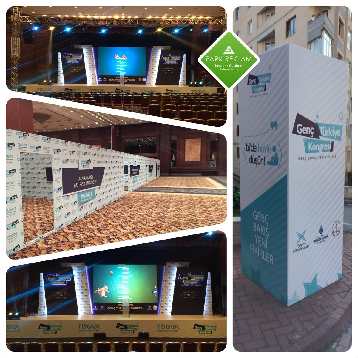 TÜGVA'nın düzenlemiş olduğu Genç Türkiye Kongresi için KKS Reklam ile yine harika işler gerçekleştirdik.

#parkreklam #printing #advertising