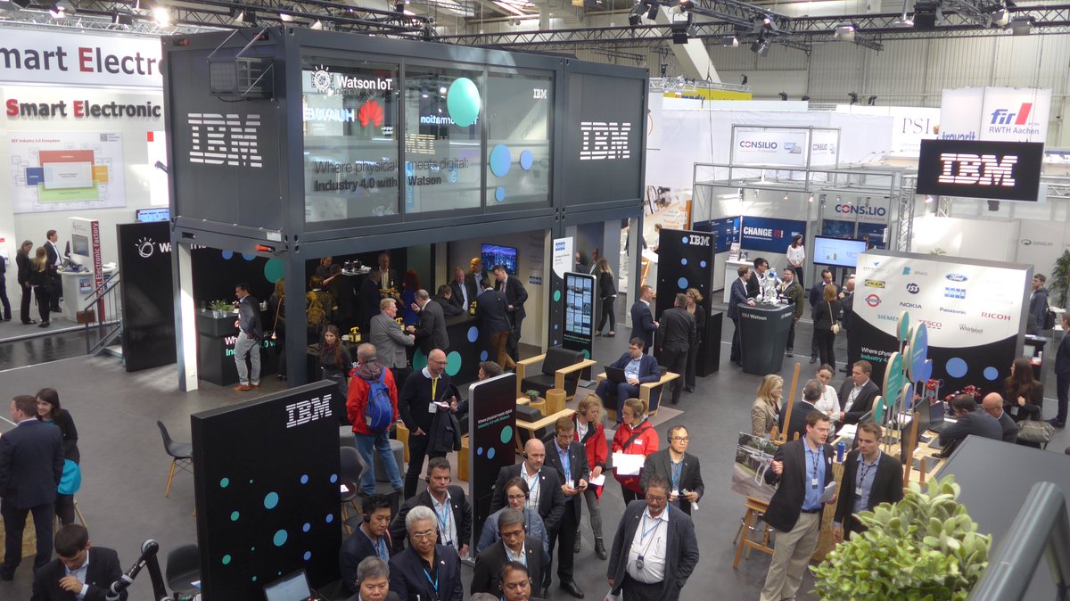 A_Ostertag's tweet image. IBM at #HMI17: Guided Tour - #IBM #Digital Twin using #Watson to marry the physical and digital worlds