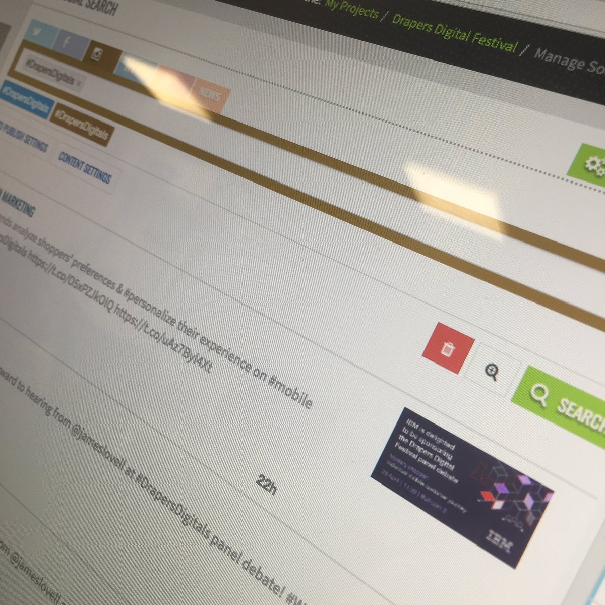 EventBeat's tweet image. Keeping an eye on the build up to #DrapersDigitals 👍