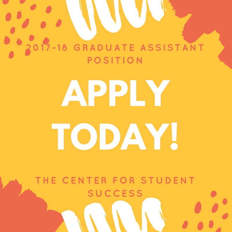NCCStudSuccess's tweet photo. The Center for Student Success is now accepting applications for the Graduate Assistant position.  Apply today!  https://t.co/0FRaloJecw https://t.co/CBNmVuM9KC