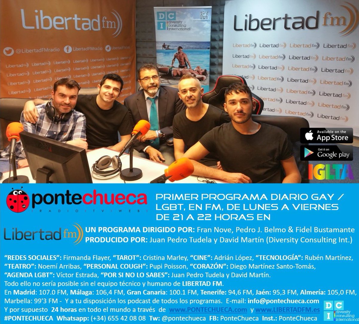 DiversityCons's tweet photo. Estas preparado para participar? Primer programa diario LGBT en FM  @pontechueca en @LibertadFMradio producido por @DiversityCons para TOD@S https://t.co/KmAwirzTKR