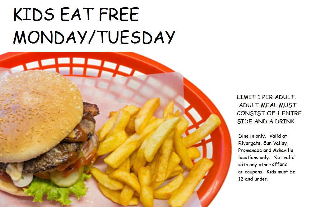 ABCRivergate's tweet photo. @ABCRivergate  ITS RAINING DISCOUNTS !!!
Kids eat free Mon and Tue
BOGO Wednesday 4pm-close
$2 draft beer Thurs. https://t.co/8P65eX552a