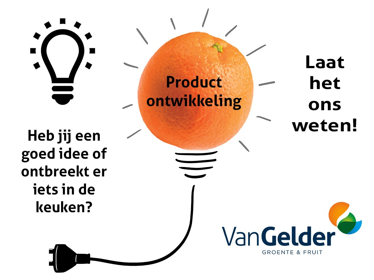 Productontwikkeling is een belangrijk onderdeel bij Van Gelder. Mis jij bijvoorbeeld iets in de keuken? Laat het ons weten!