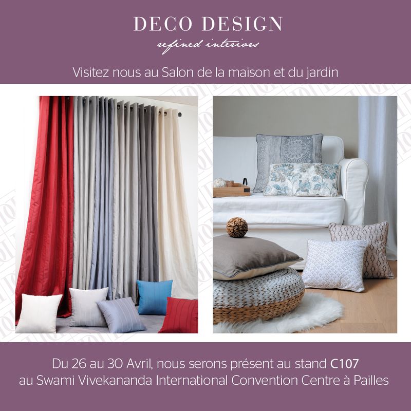 DecoDesignHome's tweet image. Deco Design will be present during the Grand Salon de la Maison et du  Jardin from 26 - 30 Avril 2017. Come and visit us on Stand C107