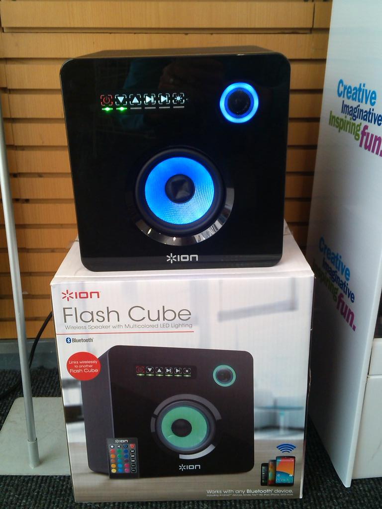 Maplin_EKL's tweet photo. It's hip to be a square.  This Flash Cube from @IONaudio proves it. 50W power, bluetooth. ONLY £99.99 @shopek https://t.co/YtPpr9fh3F