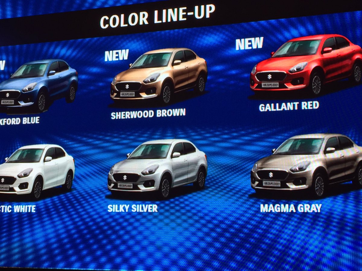 Mugdha Mishra Anand On Twitter Maruti Corp Dzire Colour Line