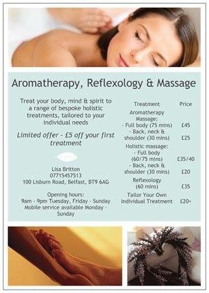 Aromatherapy treatments from only £25 💆🏼 #aromatherapy #massage #essentialoils #holistictherapy #relaxation  #lisburnroad #belfast