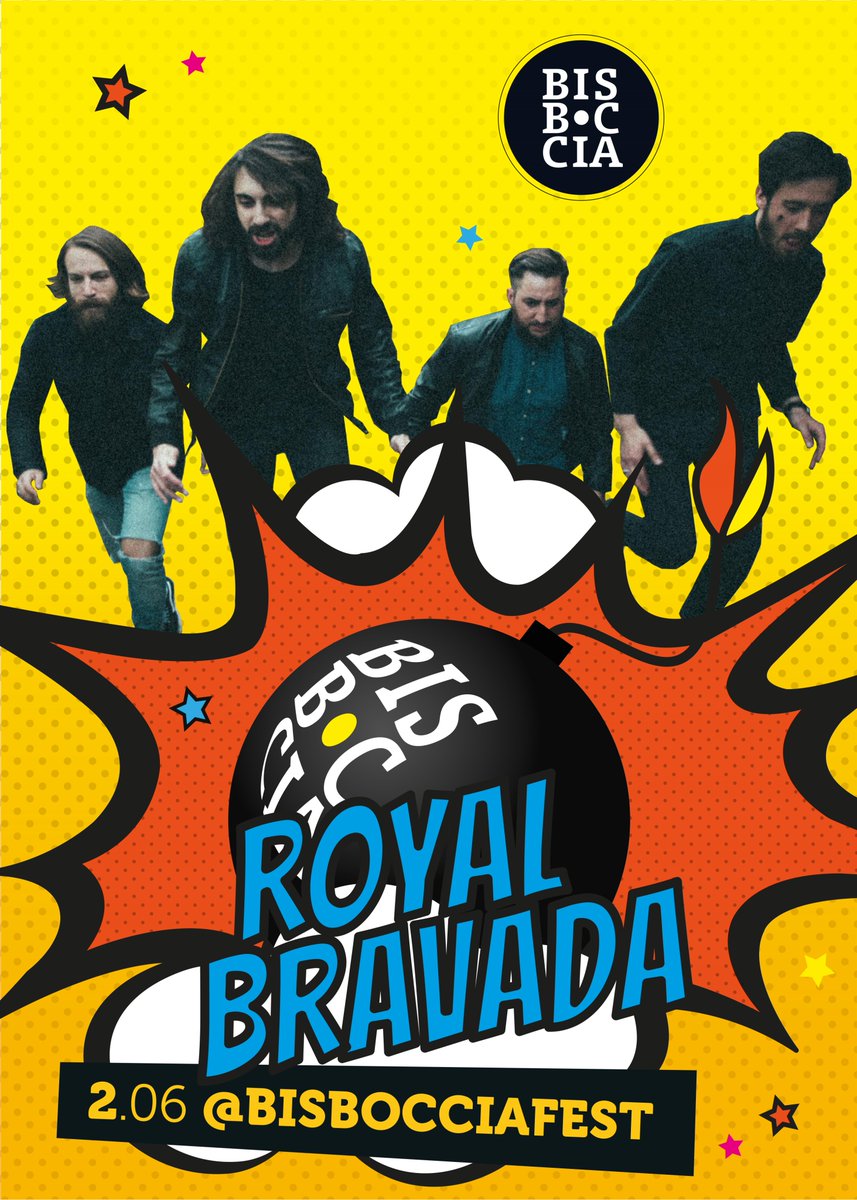 BISBOCCIA FEST (@bisbocciafest) on Twitter photo Ritmi frenetici e melodie che ti entrano in testa. Venerdì 2 Giugno <a href="/RoyalBravada/">ROYAL BRAVADA</a> #BISBOCCIAFEST2017 Ritmi frenetici e melodie che ti entrano in testa. Venerdì 2 Giugno <a href="/RoyalBravada/">ROYAL BRAVADA</a> #BISBOCCIAFEST2017