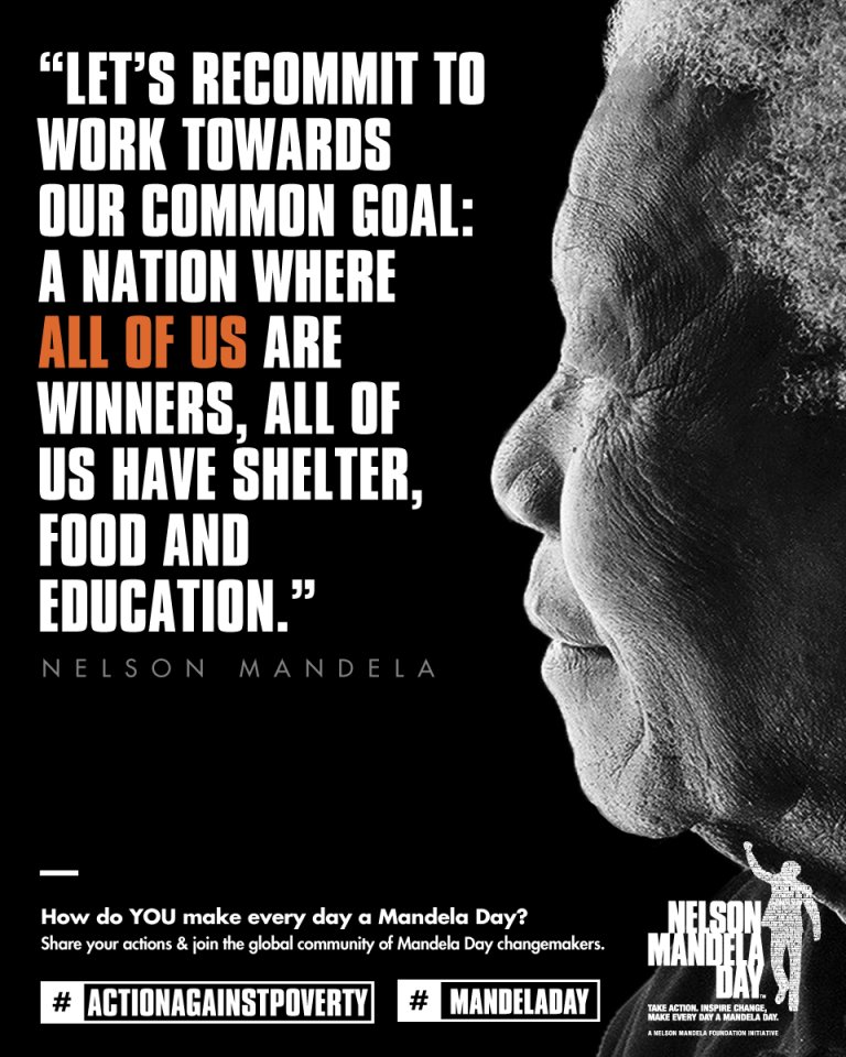 NelsonMandela's tweet image. So many suffer daily from poverty, hunger, homelessness & more. What are you doing to help those less fortunate? #ActionAgainstPoverty