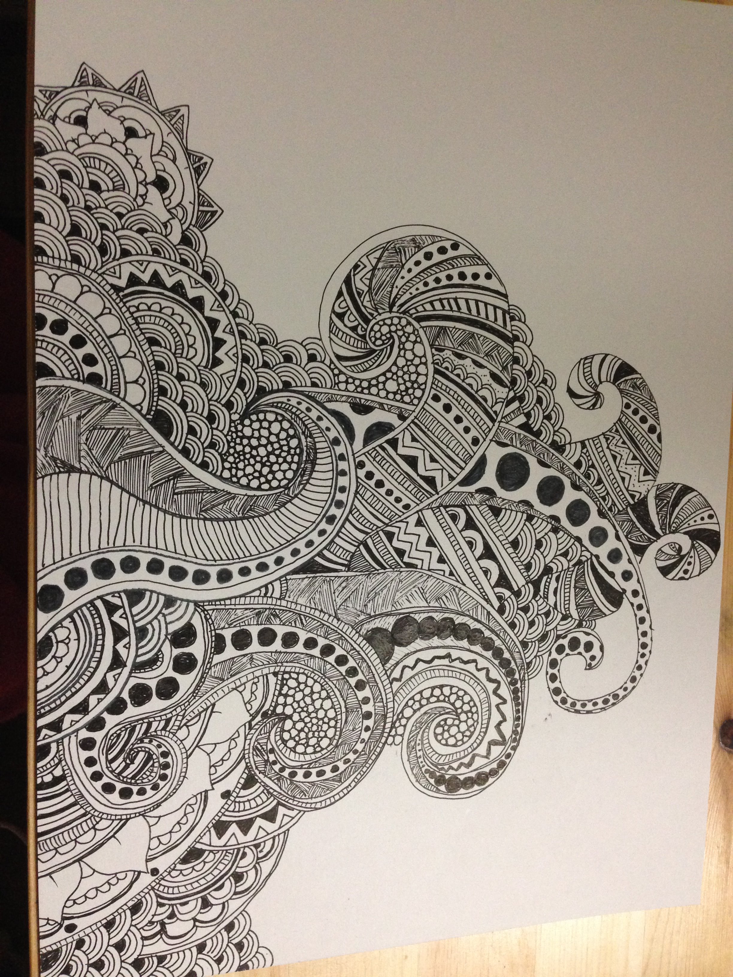 ゼンタングルアート 美鳥タングルサロン月例のライブで描きました。 私の考案した