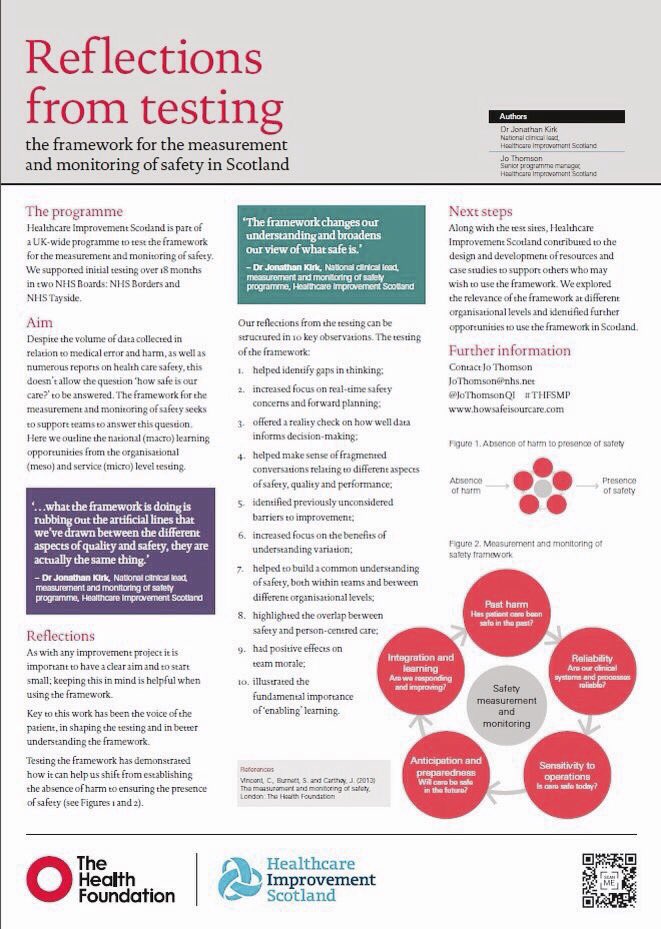 We have a poster at #Quality2017 w reflections on testing #THFSMP in Scotland. See it at S156 or sk to me at NHSScotland stand Thurs &amp; Fri!