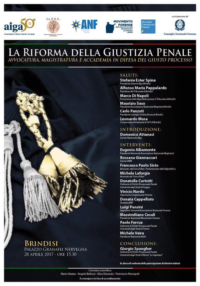 <a href="/mvaira/">M</a> <a href="/Atta1978D/">Domenico Attanasi</a> #Aiga  <a href="/ANFSindacato/">ANFSindacato</a> <a href="/Movforense/">Movimento Forense</a> #Ocf <a href="/CNF_it/">Consiglio Nazionale Forense</a> <a href="/MCesali/">Massimiliano Cesali</a> <a href="/GigiPansini/">Gigi Pansini</a>
<a href="/eugenioalbamont/">Eugenio Albamonte</a> <a href="/Vininardo/">Vinicio Nardo</a>
Riforma #GiustiziaPenale