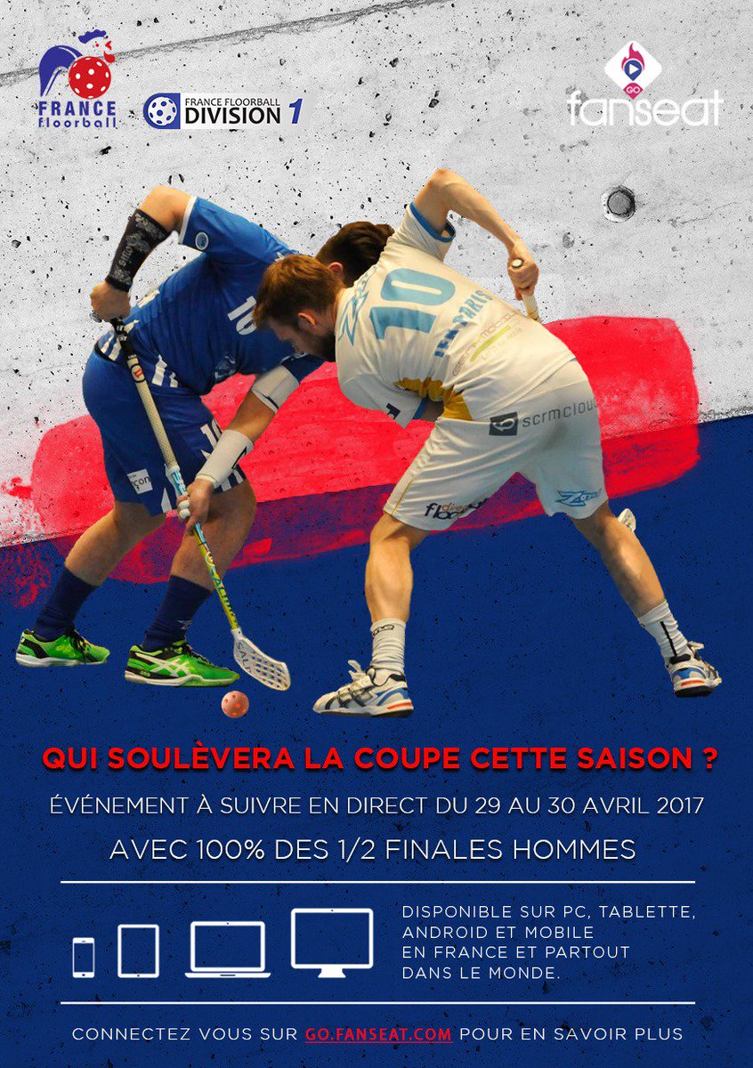 Du 29 au 30 avril retrouvez l'intégralité des 1/2 finales de D1 de Floorball sur Fanseat Go ! 😀

➡️go.fanseat.com