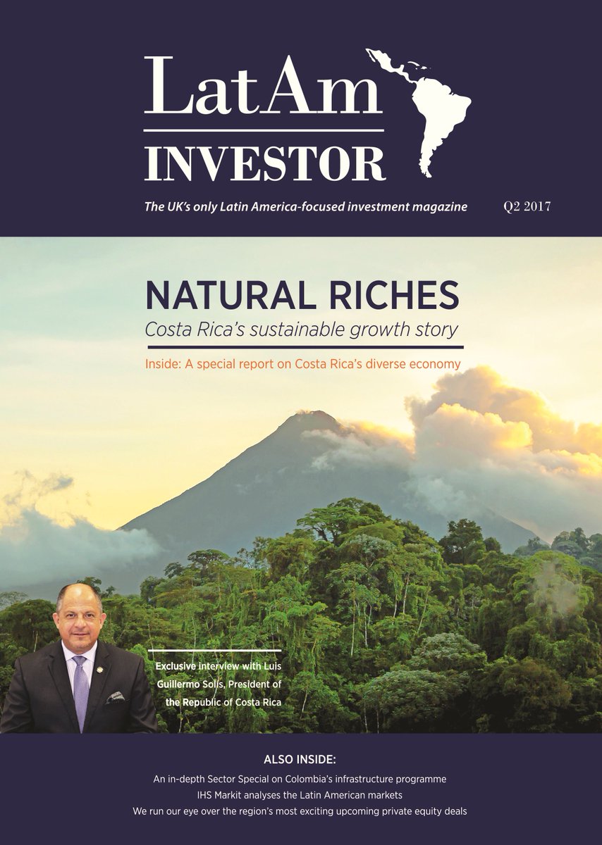 LatAmINVESTOR's tweet image. LATEST ISSUE OUT NOW! With a special report on Costa Rica, analysis on Colombian infrastructure &amp;amp; much, much more..: tinyurl.com/gruc3dm