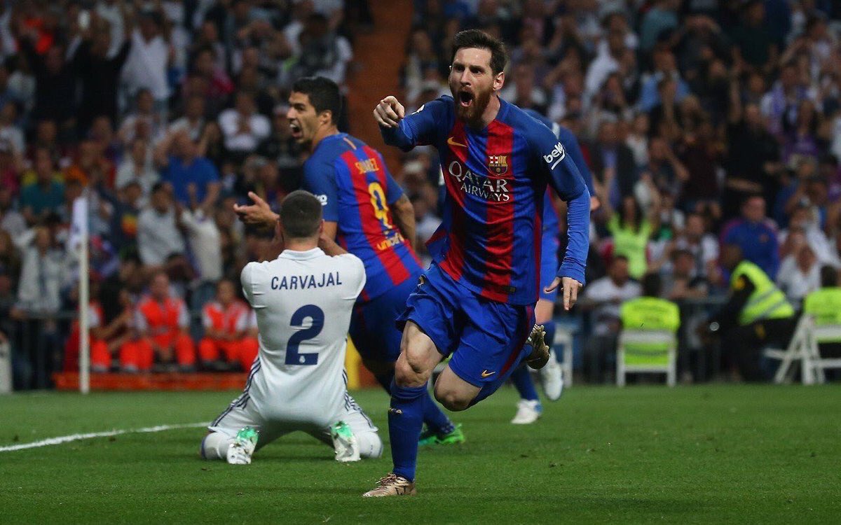 Messi, match winner this season vs: Madrid at Bernabeu Atlético at Calderón Valencia at Mestalla Sevilla at Pijuan https://t.co/VuW5SzFfnE