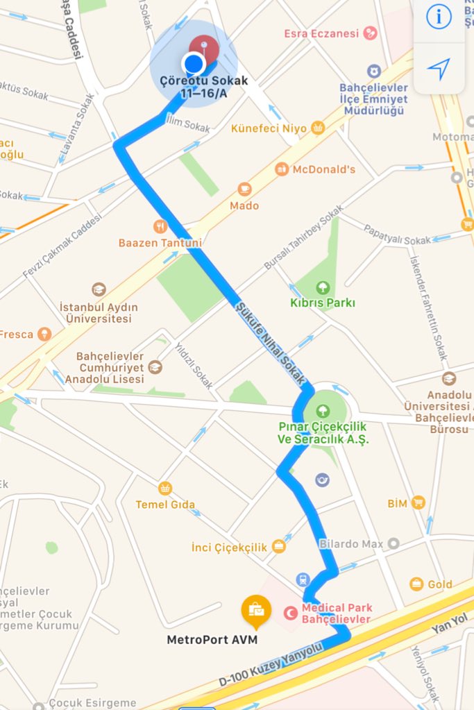 Bahçelievler metro ve metrobüsten okulumuza ulaşım için aşağıdaki görselden faydalanabilirsiniz.