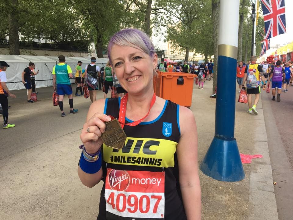 PoliceMutual's tweet photo. Well done to to our wonderful Nic Smart who successfully completed the #LondonMarathon for @guidedogs #GoNicGo https://t.co/OGa6MjZXsg