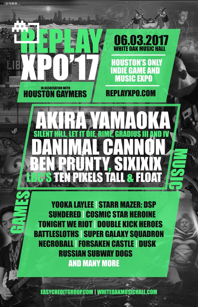 ON SALE NOW! 6/3 - @RePlayXpo '17 <a href="/WhiteOakMH/">White Oak Music Hall</a> - Downstairs
bit.ly/replayxpowomh