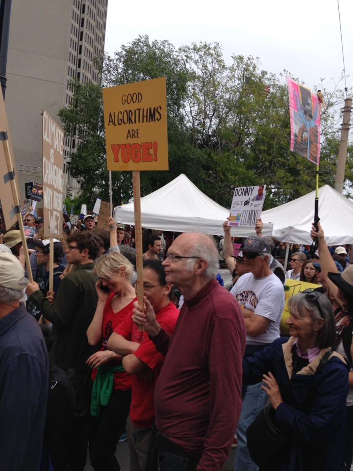 jchchm's tweet image. If you&apos;re marching with Don Knuth, you&apos;re on the right side of the argument #marchforsciencesf @ComputerHistory