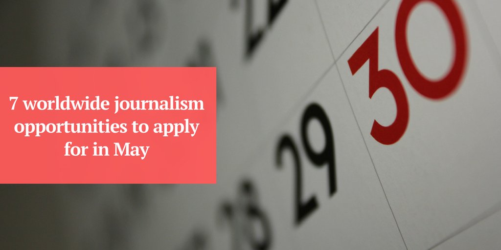 May is just around the corner! Mark your calendars for these seven opportunities for journalists everywhere: bit.ly/2oYmoxH
