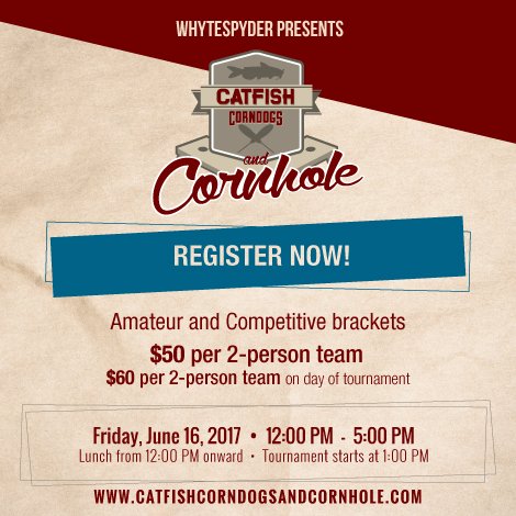 The 4th Annual Catfish, Corndogs &amp; Cornhole is almost here benefiting Mercy Health Foundation! Register today! ow.ly/qkHp30b7MoH