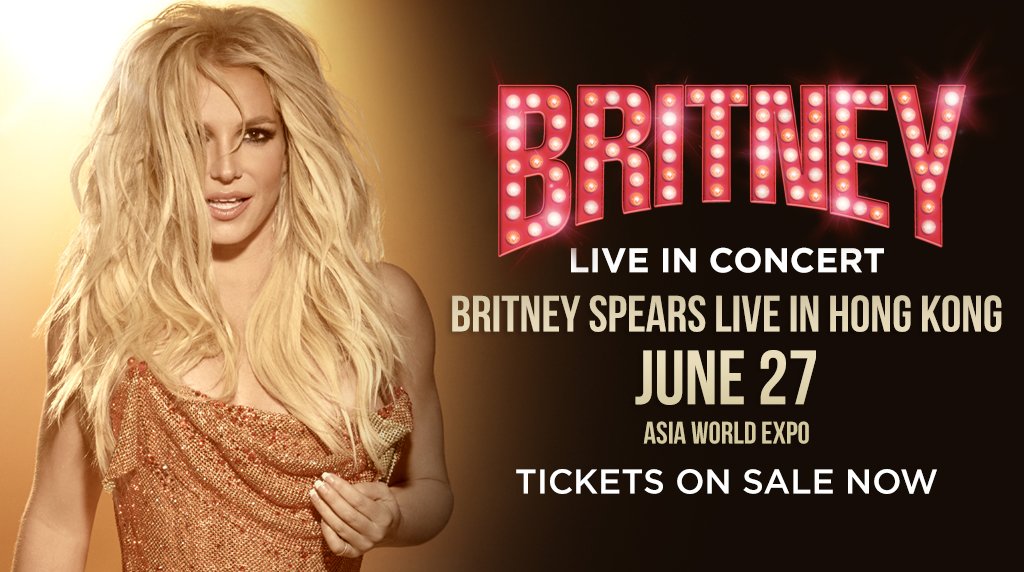 keysys_23's tweet photo. Tickets are on sale now for my June 27th show in Hong Kong!! 💕
 https://t.co/yJTZd8m1sE by #britneyspears via @c0nvey https://t.co/xljU9ahSWF