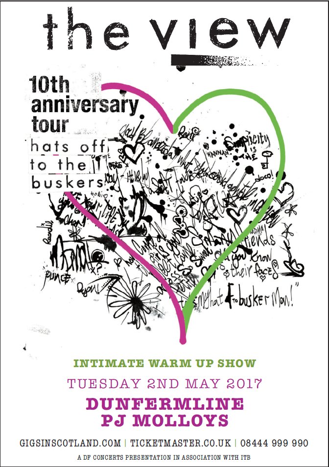 gigsinscotland's tweet image. ANNOUNCED // The View will play a Scottish Tour warm up at PJ Molloys in Dunfermline on Tuesday 2nd May. Tickets on sale tomorrow at 9am.