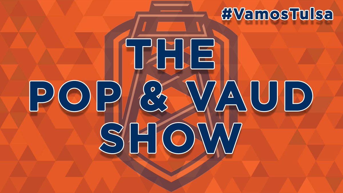 FCTulsa's tweet image. The Pop and Vaud Show will be LIVE on Facebook in about 30 mins. Stay tuned #VamosTulsa #VaudVille