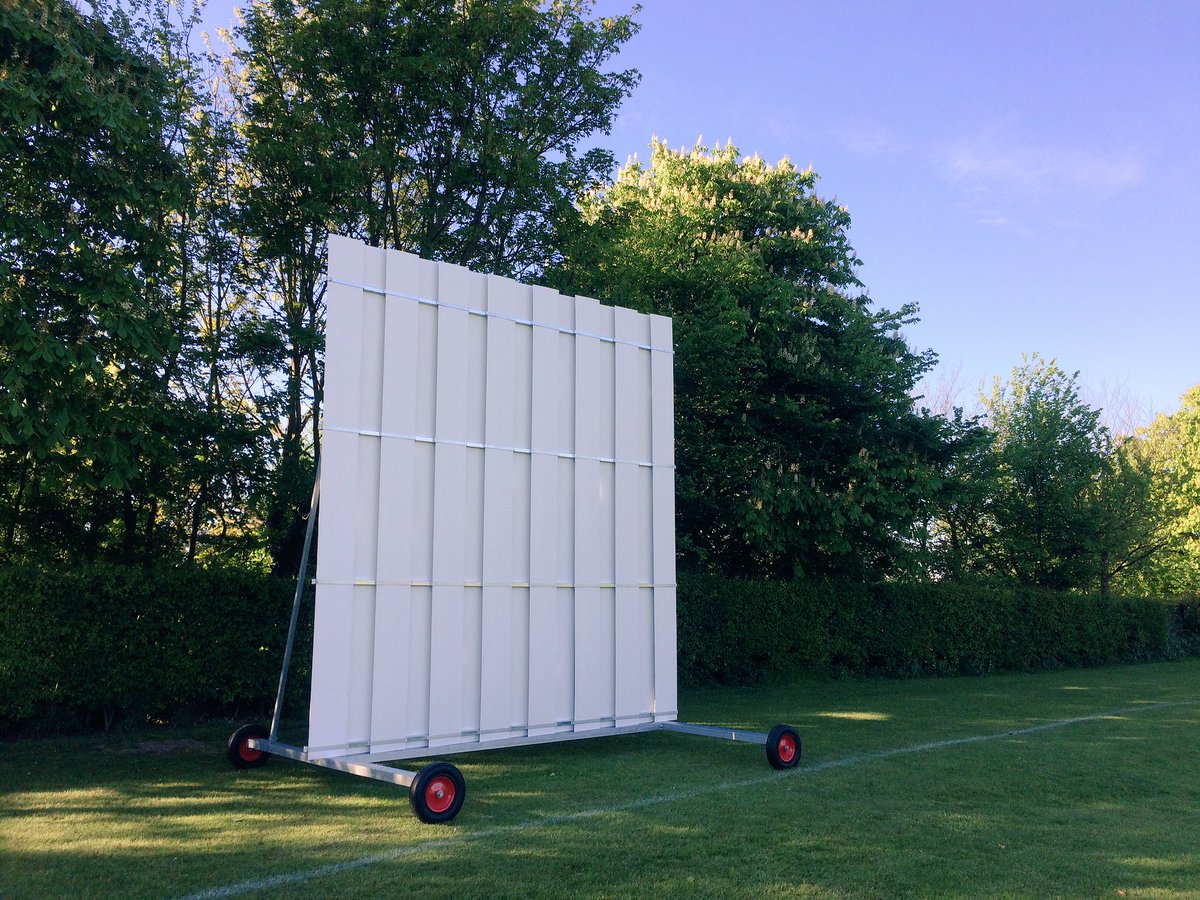 There! The first new sightscreen positioned at the Trent End of the oval
Old ones lasted 7 years, good innings but these are the business!