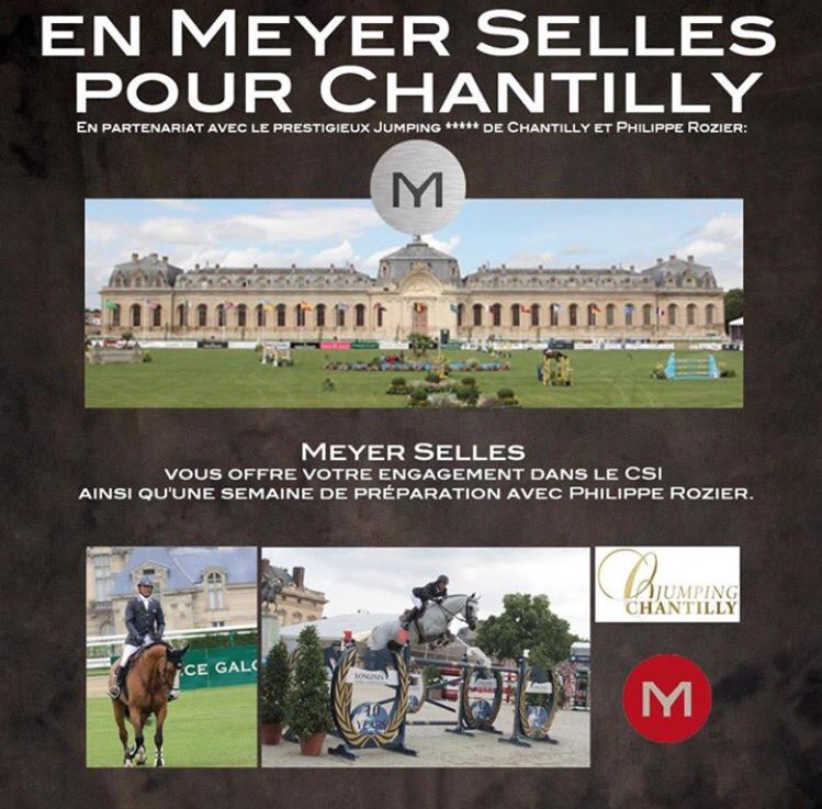 MEYER SELLES X CHANTILLY édition 2017 ! Check out our Facebook page !