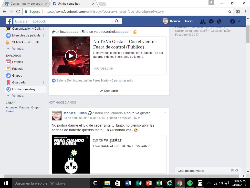 monyrikis's tweet photo. Hoy Google Fotos me recordó que hace 2 años estaba disfrutando la música de @ntvgoficial
Después Fb hizo lo mismo, hace 1 año en el #VL2016 https://t.co/NLBPR53IRL