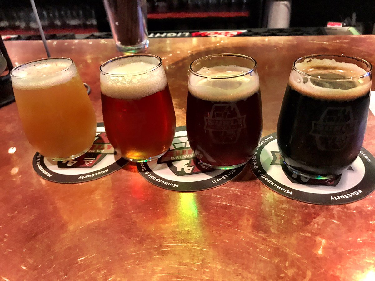<a href="/surlybrewing/">surlybrewing</a> flight night at <a href="/grovelandtap/">Groveland Tap</a>! Win tickets to <a href="/STPbeerfest/">St Paul Beer Fest</a> and #GetSurly #Darkness #XtraCitra #Pentagram #Hell #MNBeer