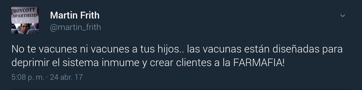 No te vacunes ni vacunes a tus hijos.. las vacunas están diseñadas para deprimir el sistema inmume y crear clientes a la FARMAFIA!